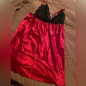 Women’s shein plus size red lace chemise lingerie. Size 1x